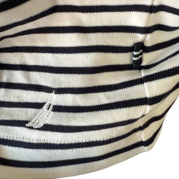 Nautica Top Women's L Breton Stripes L/S Coastal Preppy fishingcore Prep Casual - Picture 2 of 10